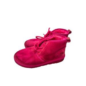 UGG Australia Neumel II Boots Suede Lace up pink women’s size 6